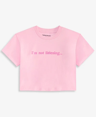 With Jules Big Girls Not Listening Graphic Cotton T-Shirt