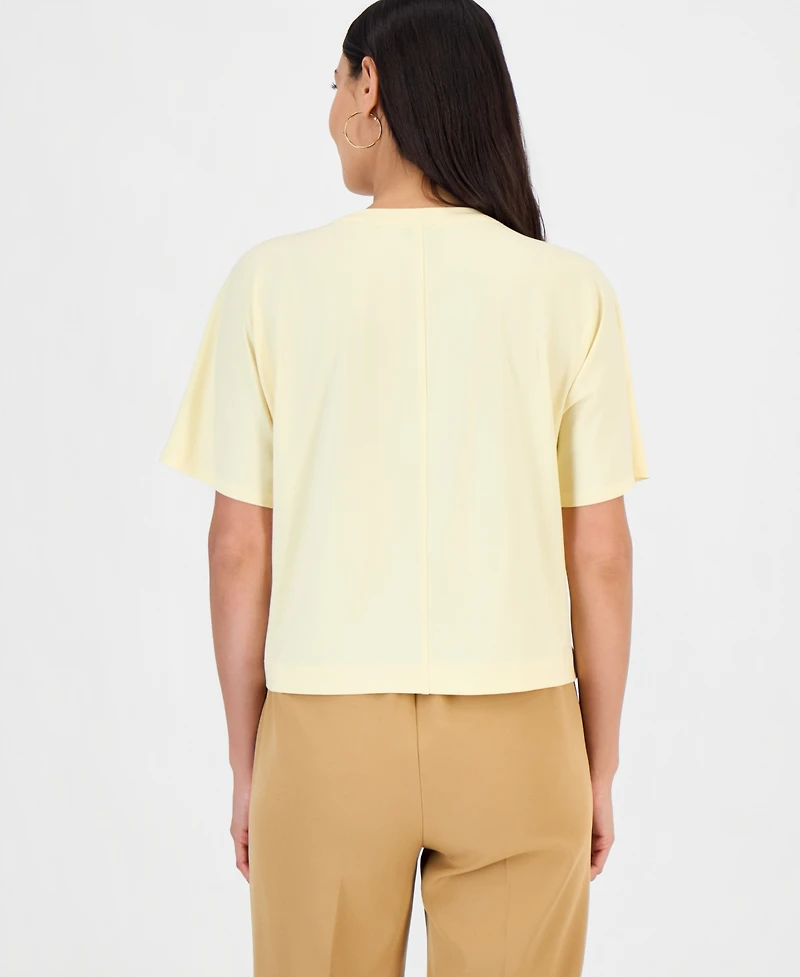 I.n.c. International Concepts Petite Boxy-Fit Crewneck T-Shirt, Macy's Exclusive