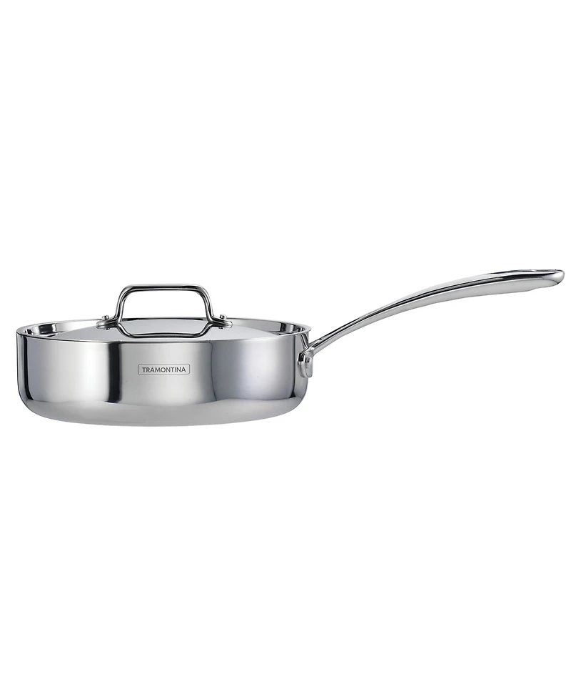 Tramontina Utsava Tri-Ply Clad Stainless Steel 2.9-Quart Covered Deep Saute Pan