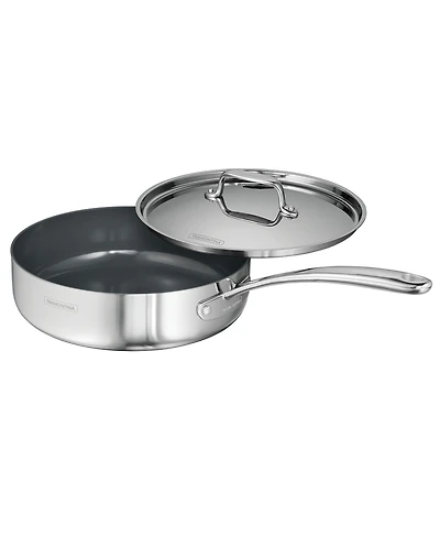 Tramontina Utsava Tri-Ply Clad Stainless Steel 2.9-Quart Covered Deep Saute Pan