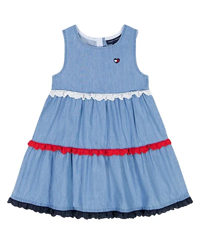 Tommy Hilfiger Girls' Toddler 2T-4T Denim A-Line Dress