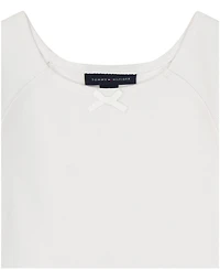 Tommy Hilfiger Girls' Toddler 2T-4T Raglan-Sleeve T-Shirt & Eyelet Skort, 2-Piece Set