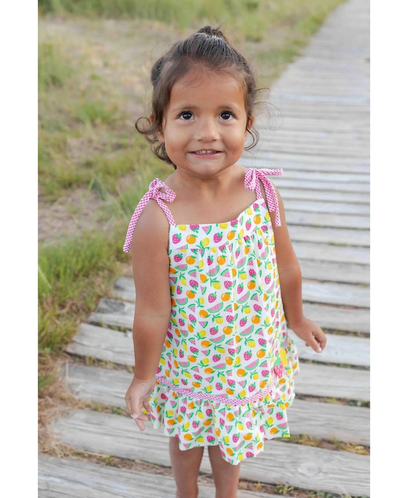 Florence Eiseman Big Girls Printed Seersucker Dress With Fruit