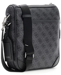 Guess Men's Milano Monogram Pattern Crossbody Bag