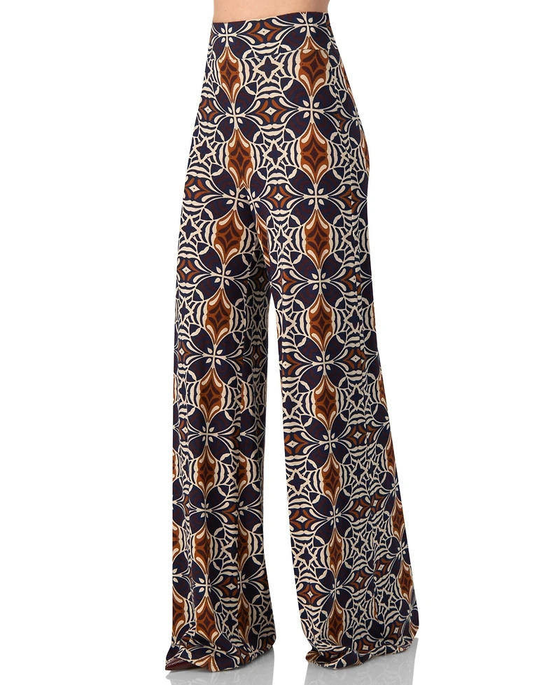 Ivonne Women's Wide-Leg Patterned Palazzo Trousers