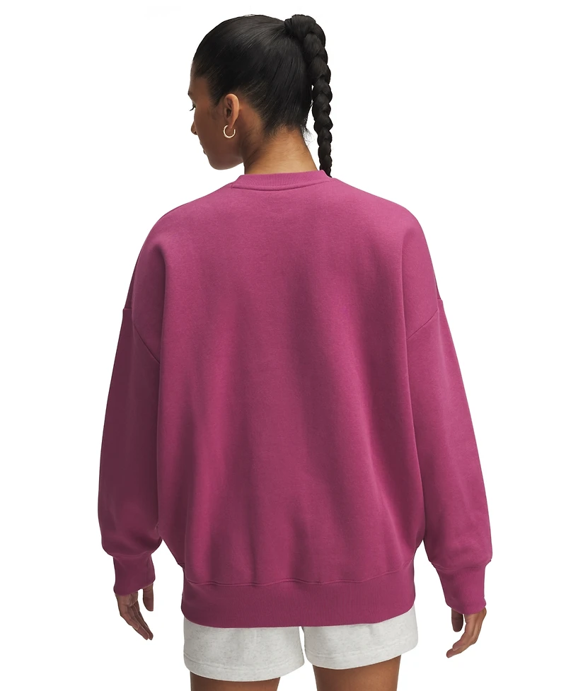 Under Armour Women's Rival Fleece Oversized Varsity Sweatshirt