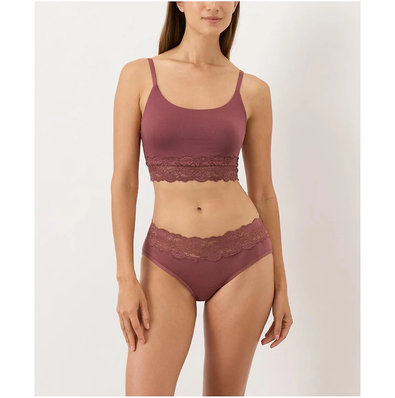 Pact Women's Lace Waist Brief 3-Pack