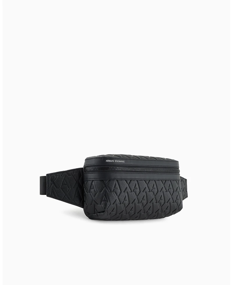A|X Armani Exchange Men's Tonal All Over Logo Waist Bag