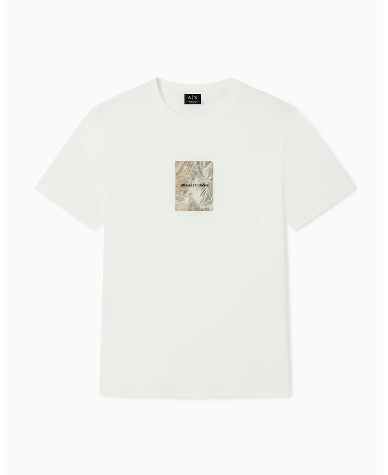 A|X Armani Exchange Men's Ibiza X Leaf Box Print T-Shirt