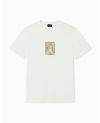 A|X Armani Exchange Men's Ibiza X Leaf Box Print T-Shirt