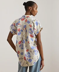 Lauren Ralph Petite Floral Short-Sleeve Shirt