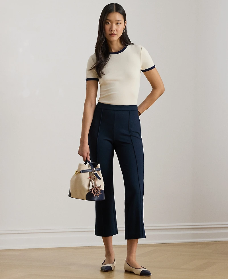 Lauren Ralph Petite Coulson Twill Flare Ankle Pants