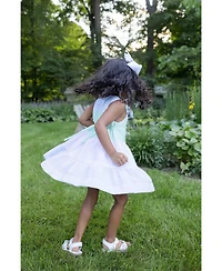 Florence Eiseman Little Girls Seersucker Dress With Tulips