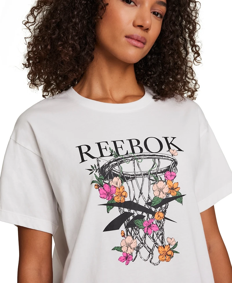 Reebok Women's Basketball Hoop Graphic T-Shirt