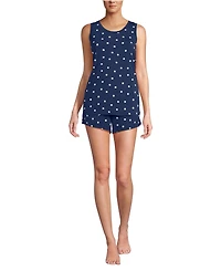 Lands' End Women's Cooling 3 Piece Pajama Set - Robe Tank and Shorts