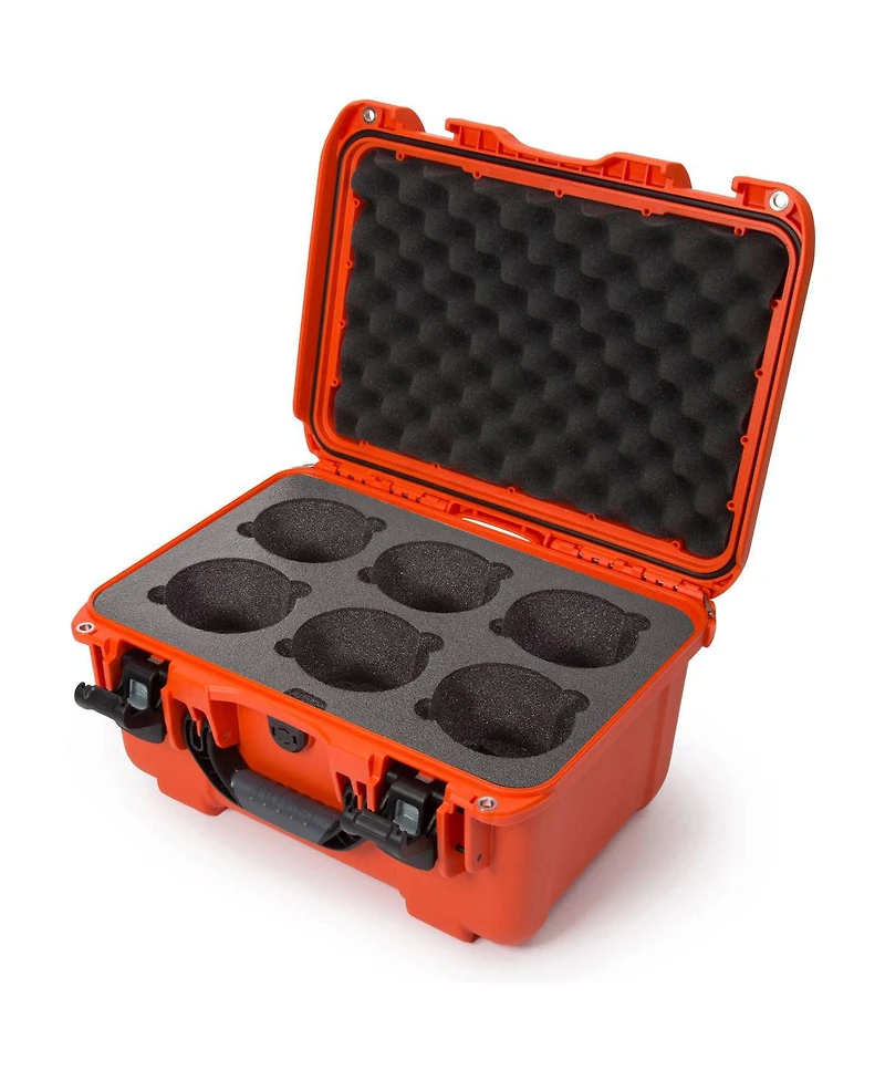 Nanuk Medium Series 918 Lightweight Nk-7 Resin Waterproof Protective Case with Foam Insert for 6 Camera Lens, Orange