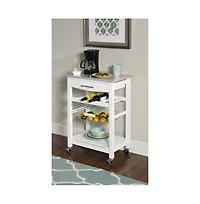 Linon Roger White Kitchen Island Granite Top