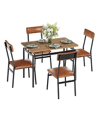 gaomon Kitchen Table 5 Piece Dining Table Set For 4 Kitchen Table And Chairs Set for Dining Room, Home Office