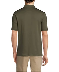 Lands' End Men's Short Sleeve Cotton Supima Polo Shirt with Pocket