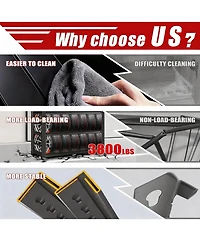 Yigii Heavy Duty 63"x40" 5-Tier Metal Garage Shelving, 2500lb Capacity, Tool-Free Assembly