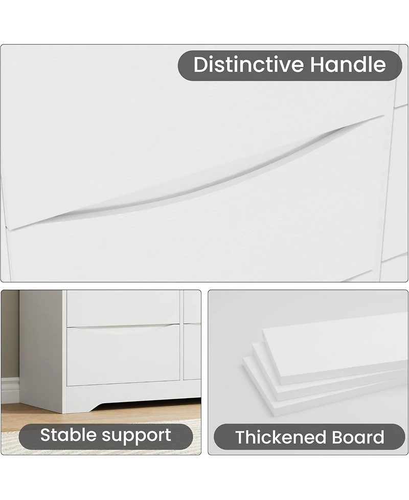 Gaomon Wooden Dresser with 9 Drawers, Tall Modern Closet with Deep Storage, Large Chest of Drawers with Wide Top, Long Storage Dresser for Bedroom