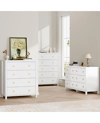 gaomon Dresser for Bedroom, Chest of Dressers 37" Tall Dresser for Closet with 4 Drawers Chest with Clothes Storage Cabinet, Drawer Organizer