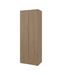 Fm Furniture World 2-Door Tall Wardrobe Cabinet, 4 Shelves, Vertical Storage