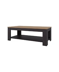 Fm Furniture Rectangular Coffee Table with Lower Shelf, Wenge