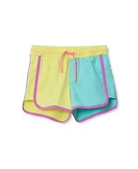 Lands' End Girls Colorblock Board Shorts
