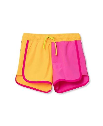 Lands' End Girls Colorblock Board Shorts