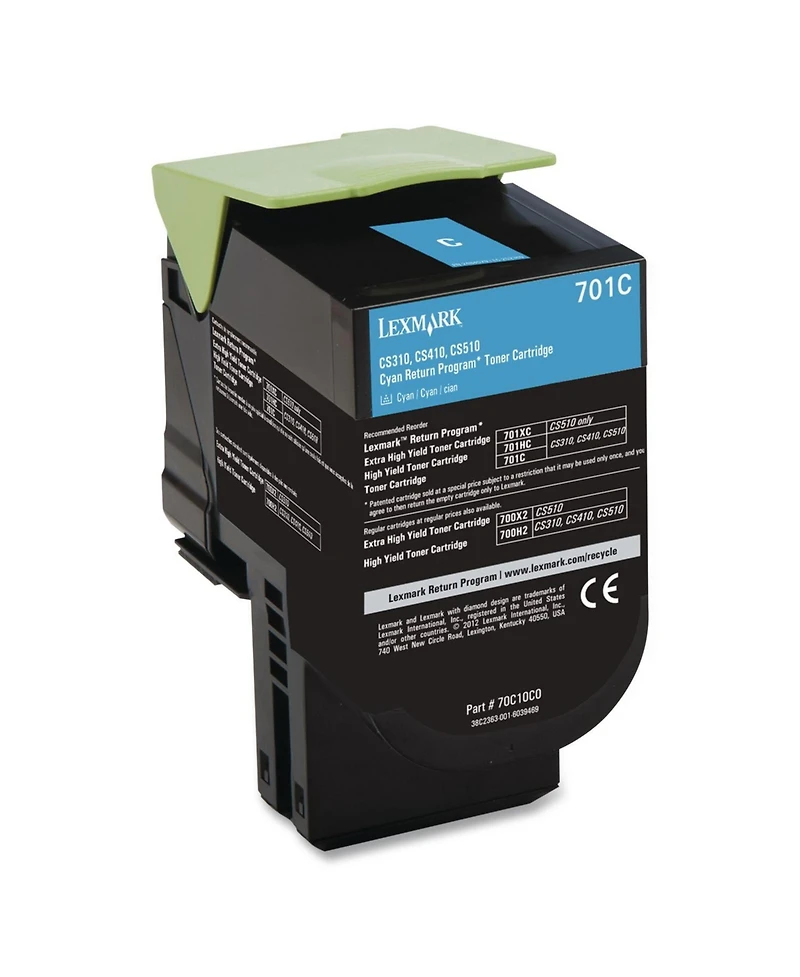 Lexmark 70C10C0 1,000 Page-Yield Return Program Toner - Cyan