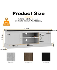 gaomon Farmhouse Rustic Wood Tv Stand for 65 Inch TVs