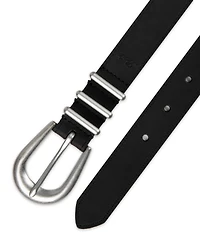 Levi's Women's Skinny Triple Metal Loop Leather Belt