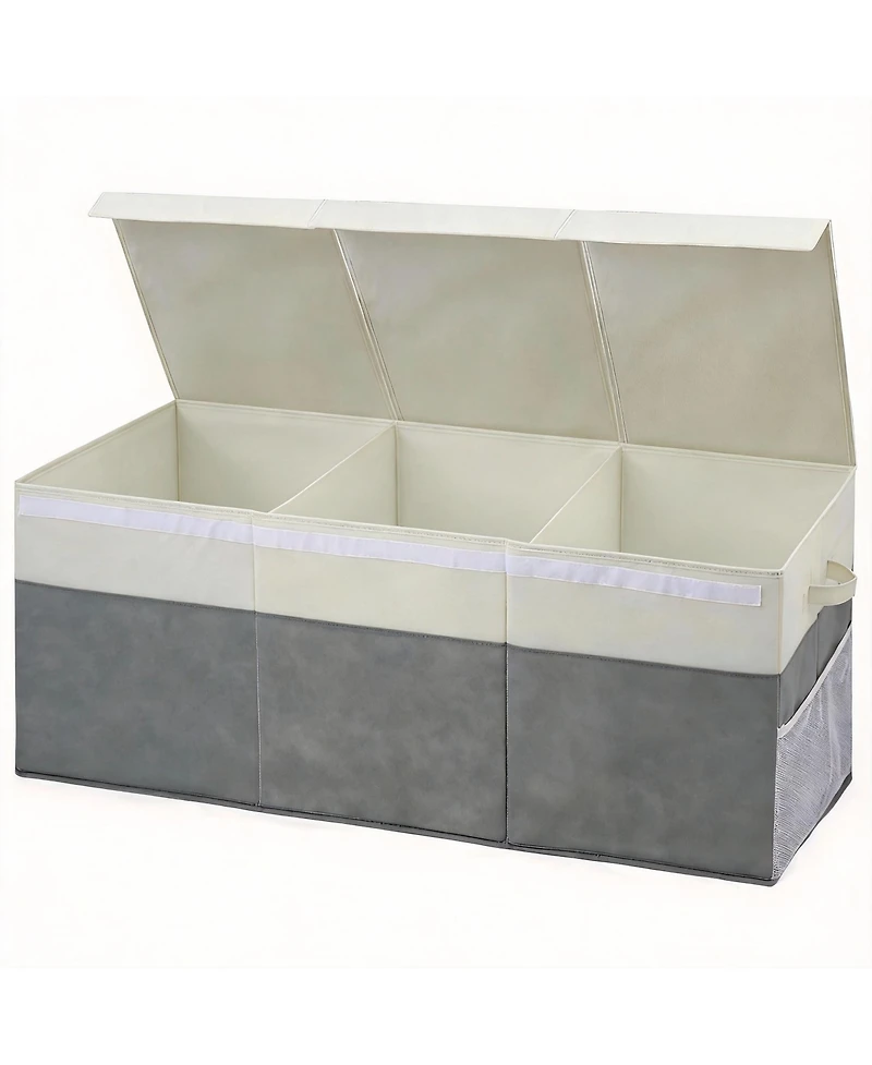 Yigii Extra Large Collapsible Storage Chest with Handles for Toys and Clothes