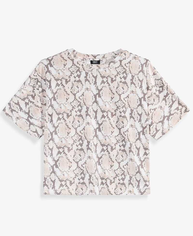 I.n.c. International Concepts Petite Boxy-Fit Crewneck T-Shirt, Macy's Exclusive