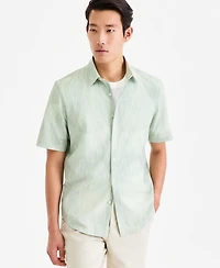 Alfani Men's Short-Sleeve Textural Wave Shirt, Macy's Exclusive