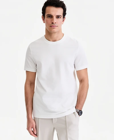 Alfani Men's Short-Sleeve Textured Mercerized T-Shirt, Macy's Exclusive
