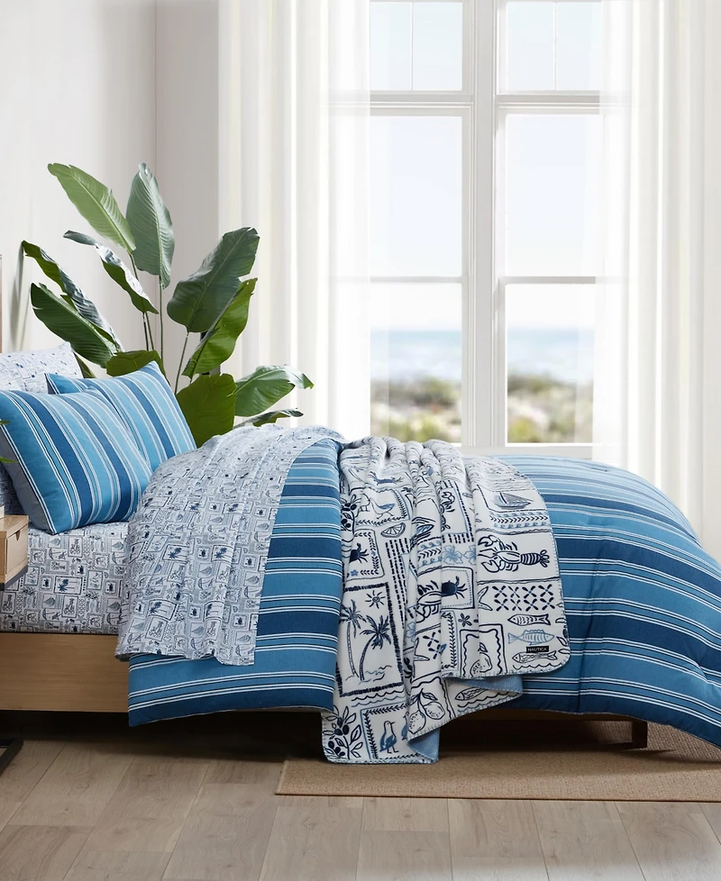 Nautica Gilpin Stripe Cotton Reversible 2-Pc. Comforter Set, Twin