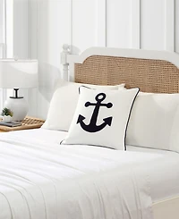Nautica Anchor Loop Embroidered Square Decorative Pillow, 20" x 20"