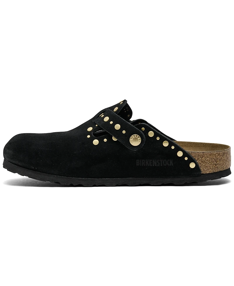 Birkenstock Women's Boston Rivets Suede Leather Clogs from Finish Line