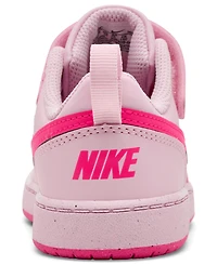 Nike Toddler Kids Court Borough Low Recraft Fastening Strap Casual Sneakers from Finish Line