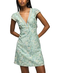 Lucky Brand Women's V-Neck Mini Dress