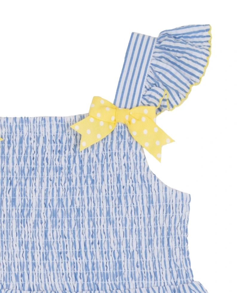 Rare Editions Girls' 2T-6X Pineapple Seersucker Dress