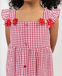 Rare Editions Girls' 2T-6X Gingham Seersucker Dress
