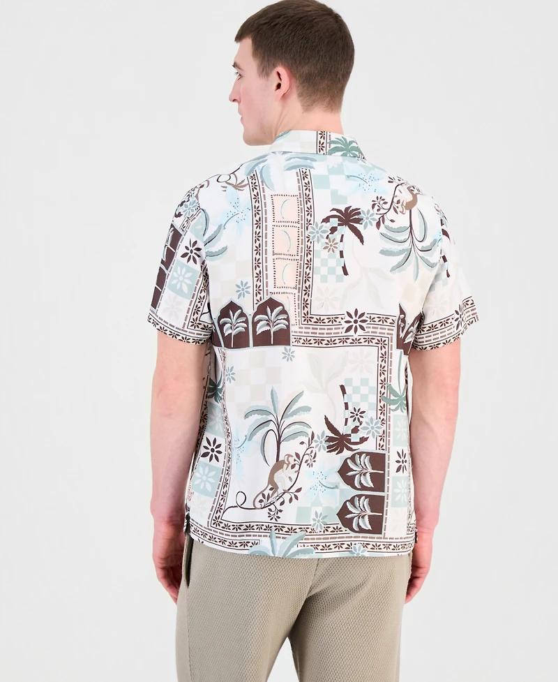 Guess Men's Thai Tropics Print Woven Shirt
