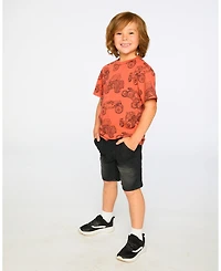 Deux par Deux Big Boys Cotton Jersey T-Shirt Printed Trucks