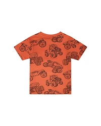 Deux par Deux Big Boys Cotton Jersey T-Shirt Printed Trucks