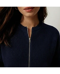 Universal Standard Women's Plus Better-Than-Wool Zip Cardigan Sweater