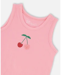 Deux par Big Girls Crinkle Jersey T-Shirt Pink - Toddler|Child