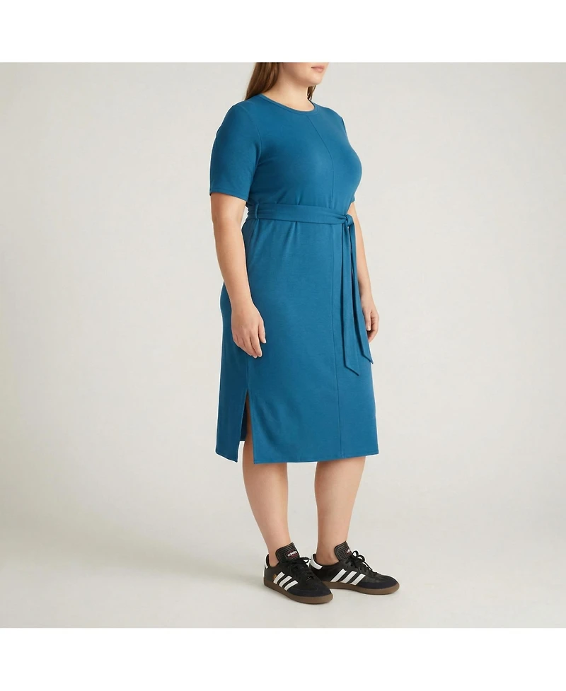 Universal Standard Plus TravelKnit Belted Dress